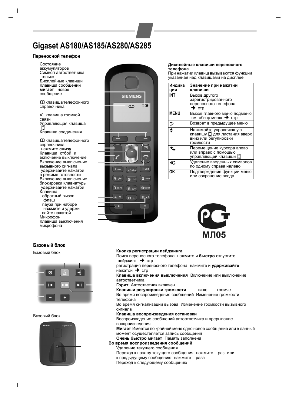 Инструкция siemens gigaset as280 скачать