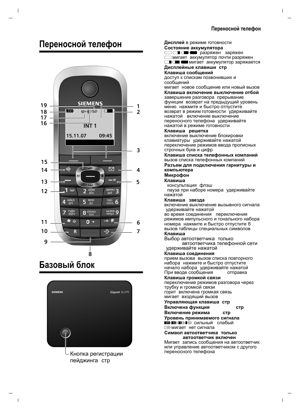 Инструкция по эксплуатации телефону siemens