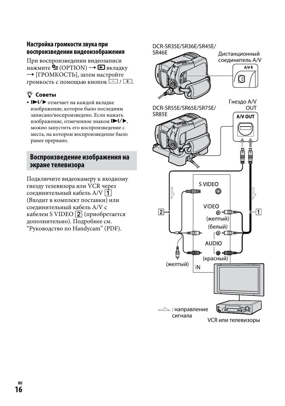 Инструкция к видеокамере sony dcr sr65