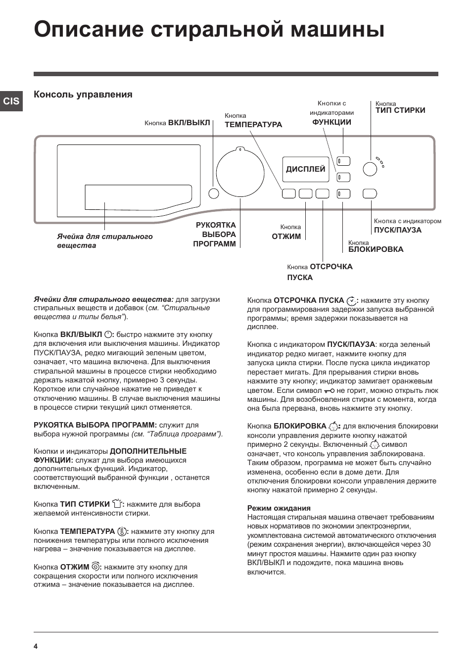 Инструкция по эксплуатации стиральной машины ariston hotpoint