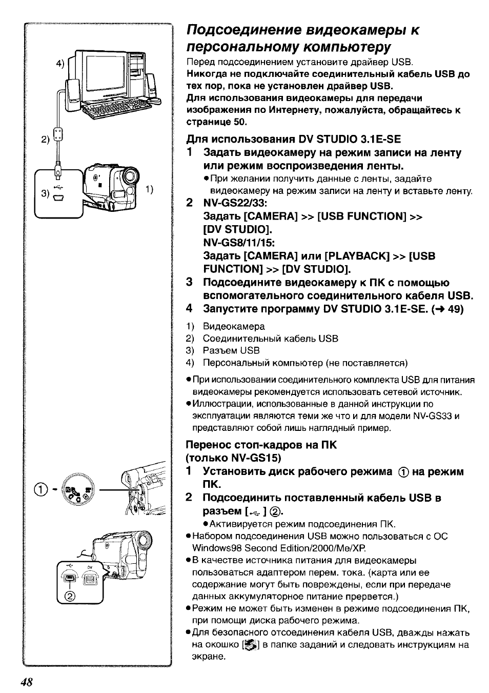 Инструкция panasonic nv gs15