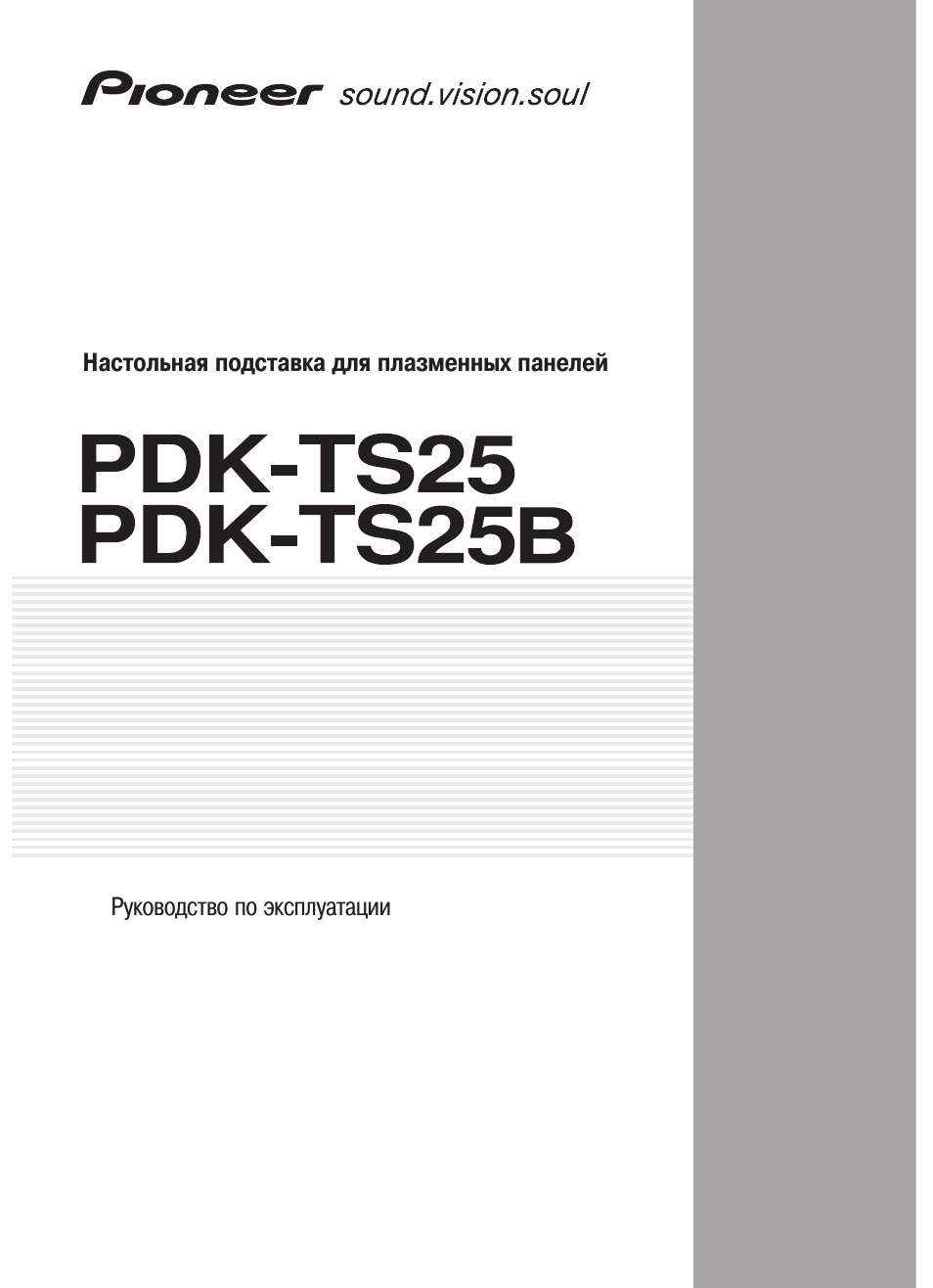 Инструкция по эксплуатации Pioneer PDK-TS25B | 12 страниц