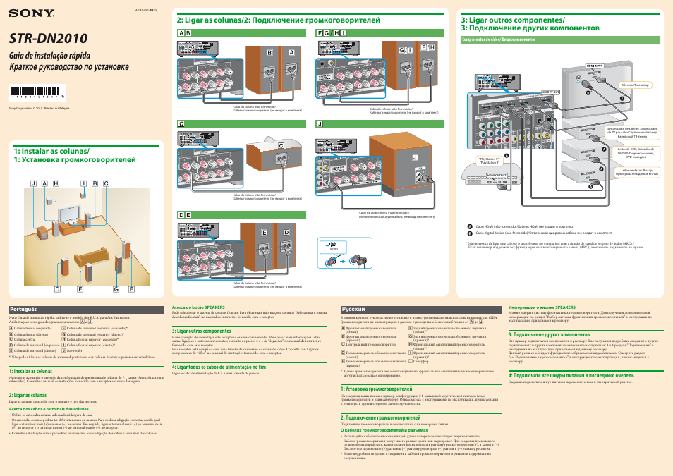 Инструкция по эксплуатации Sony STR-DN2010 | 2 страницы