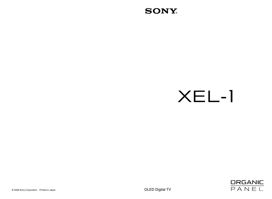 Инструкция по эксплуатации Sony XEL-1 | 56 страниц