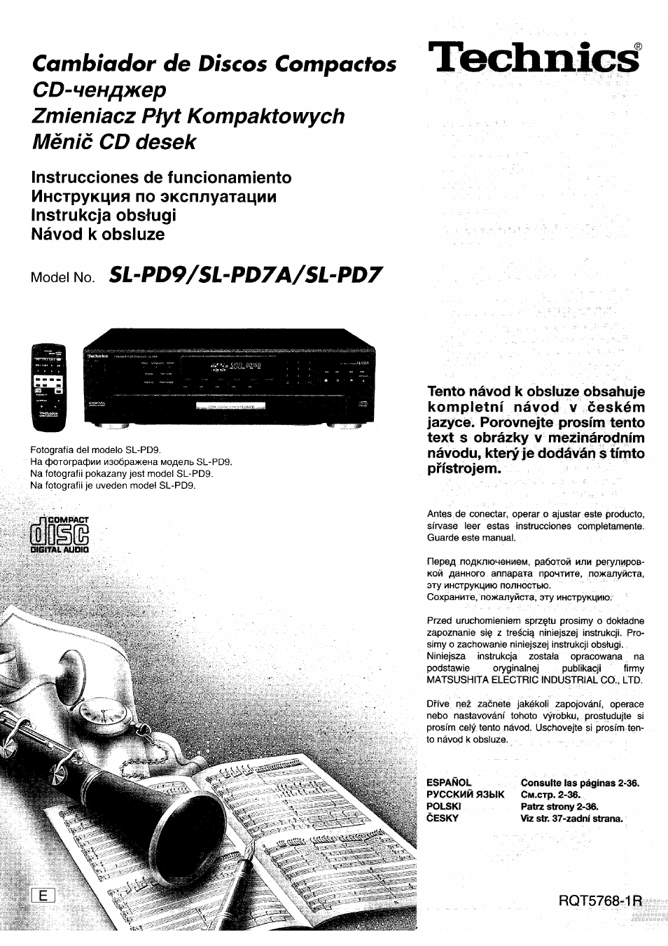 Инструкция по эксплуатации Panasonic SL-PD9E-K | 34 страницы