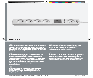Brennenstuhl Eco-Line extension socket energy meter EM 235 5-way white 1,5m H05VV-F 3G1.5