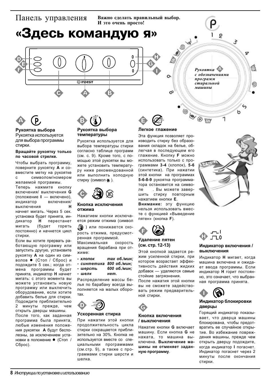 Стиральная машина индезит схема с описанием