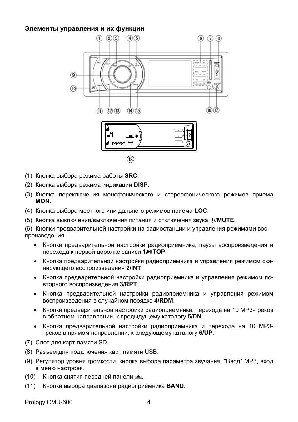 Prology cmu 301 схема