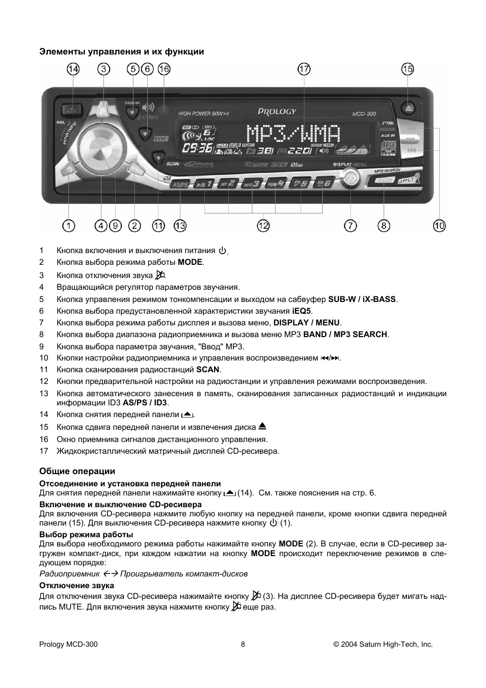 Схема автомагнитолы prology mcd 300 - фото