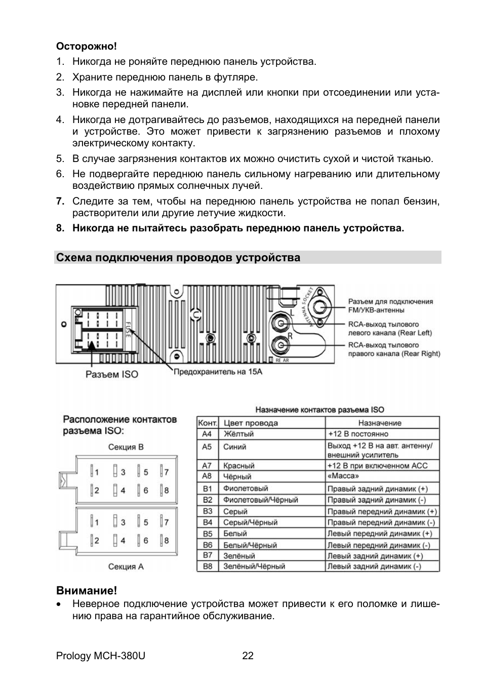 Схема подключения магнитолы prology - 96 фото