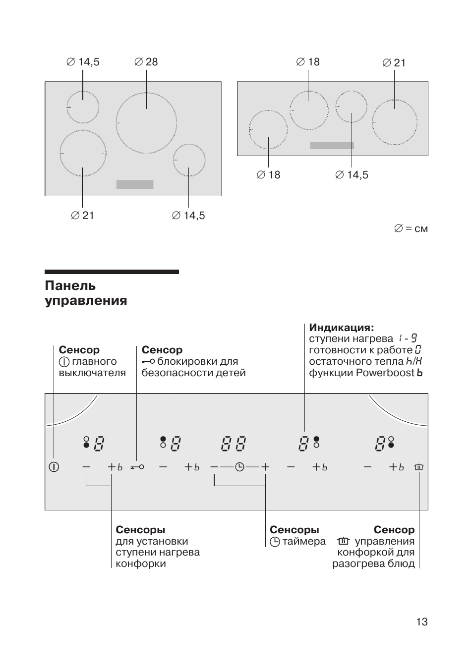 Электрическая схема варочной панели