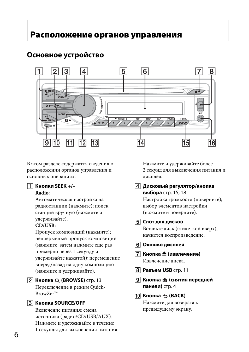 Магнитола сони cdx gt610u инструкция по применению