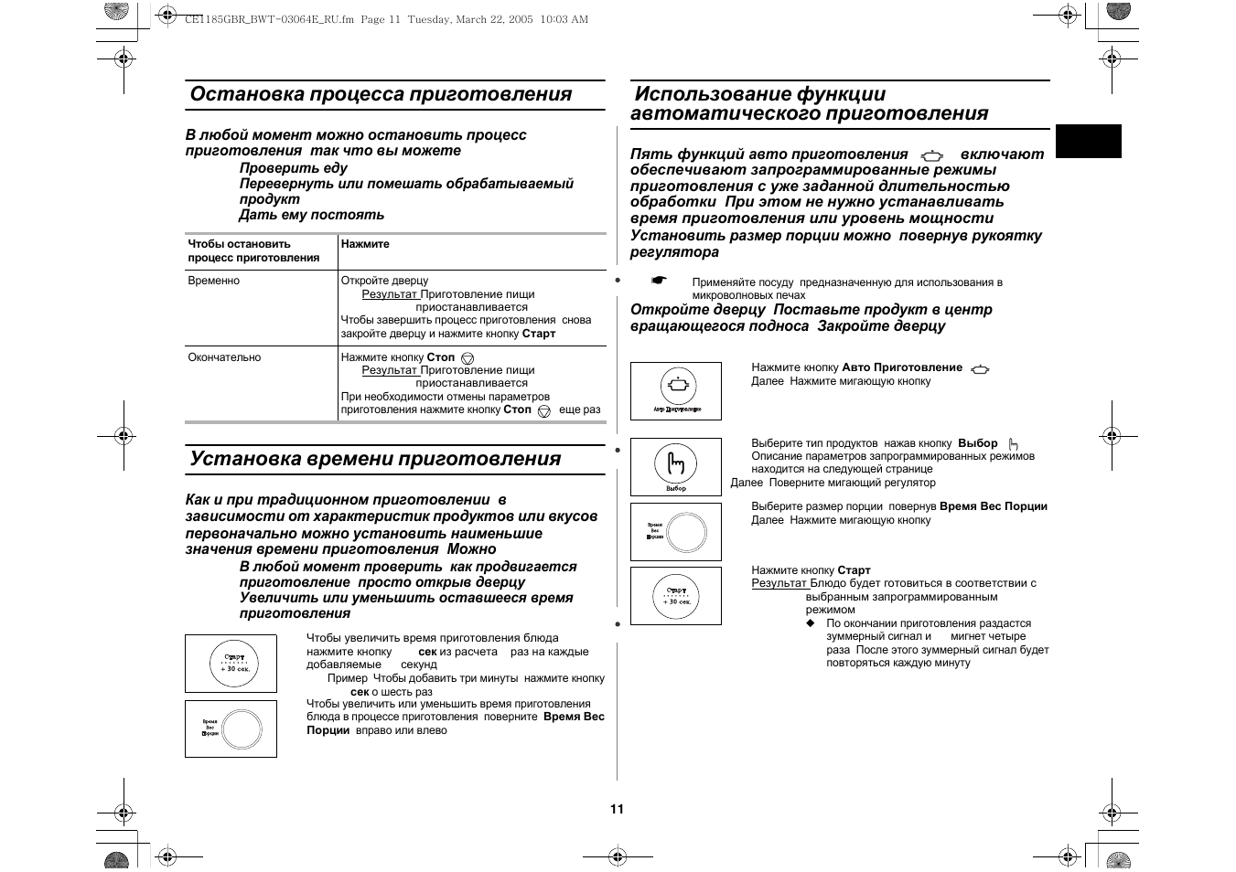 Кнопка старт микроволновой печи