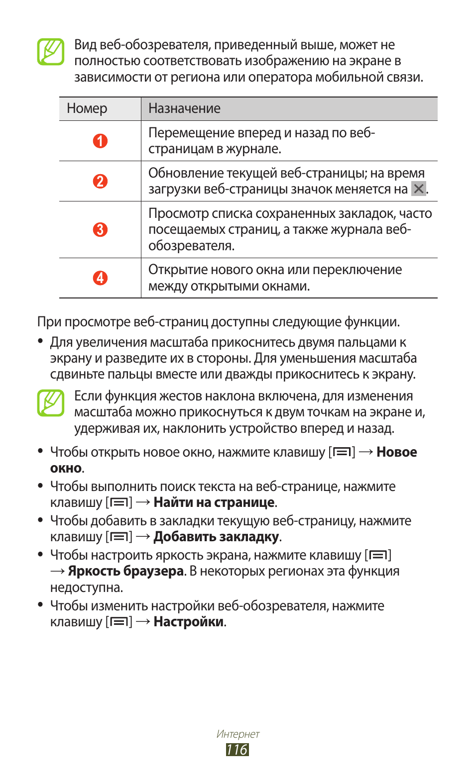 Note инструкция