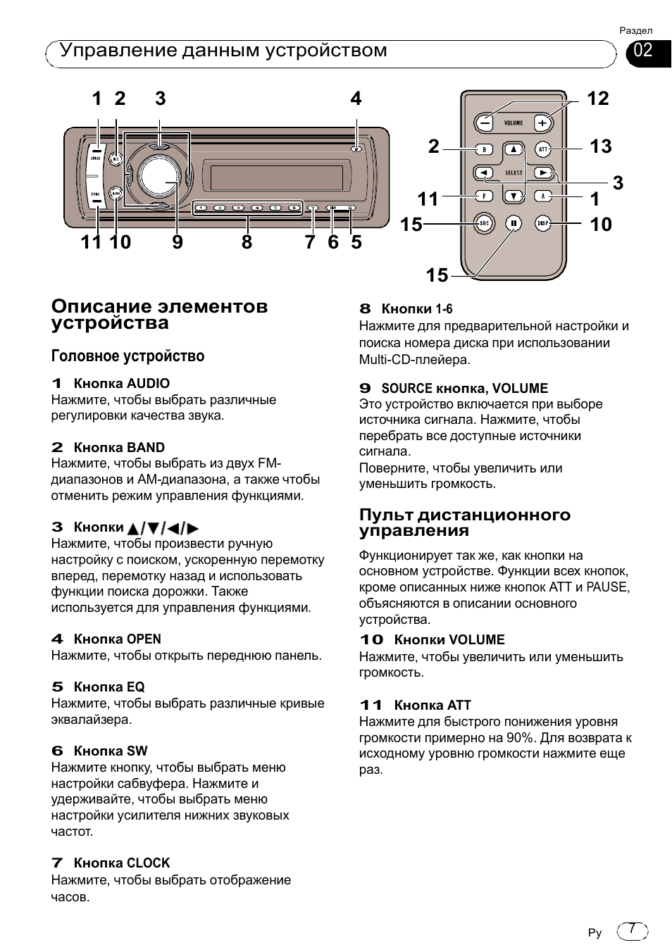 Магнитола pioneer deh p6950ib инструкция