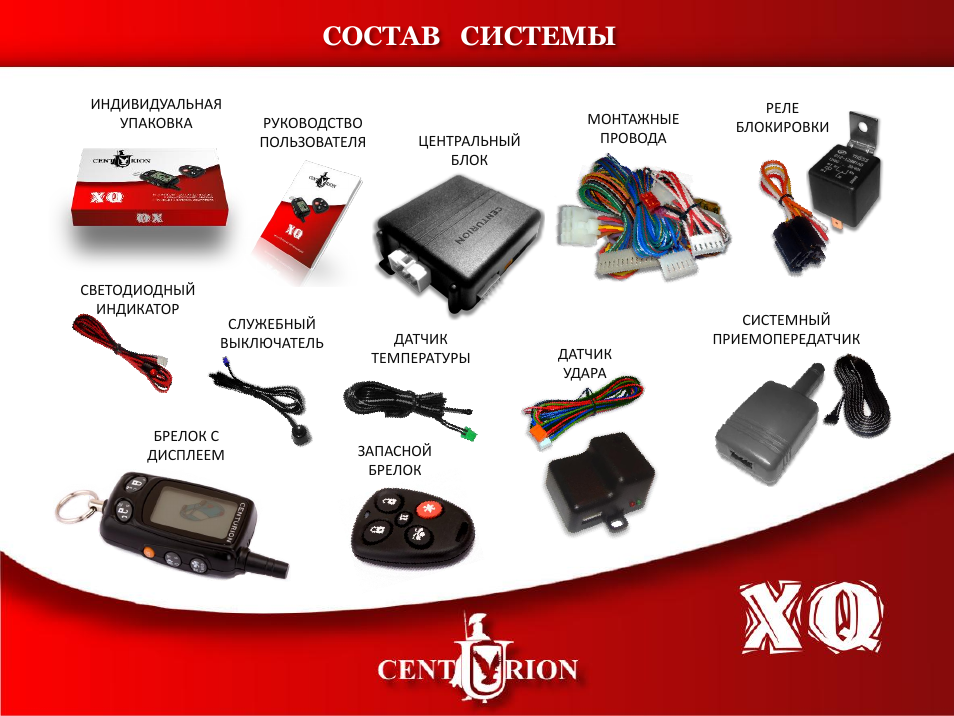 Сигнализация центурион xanta схема подключения