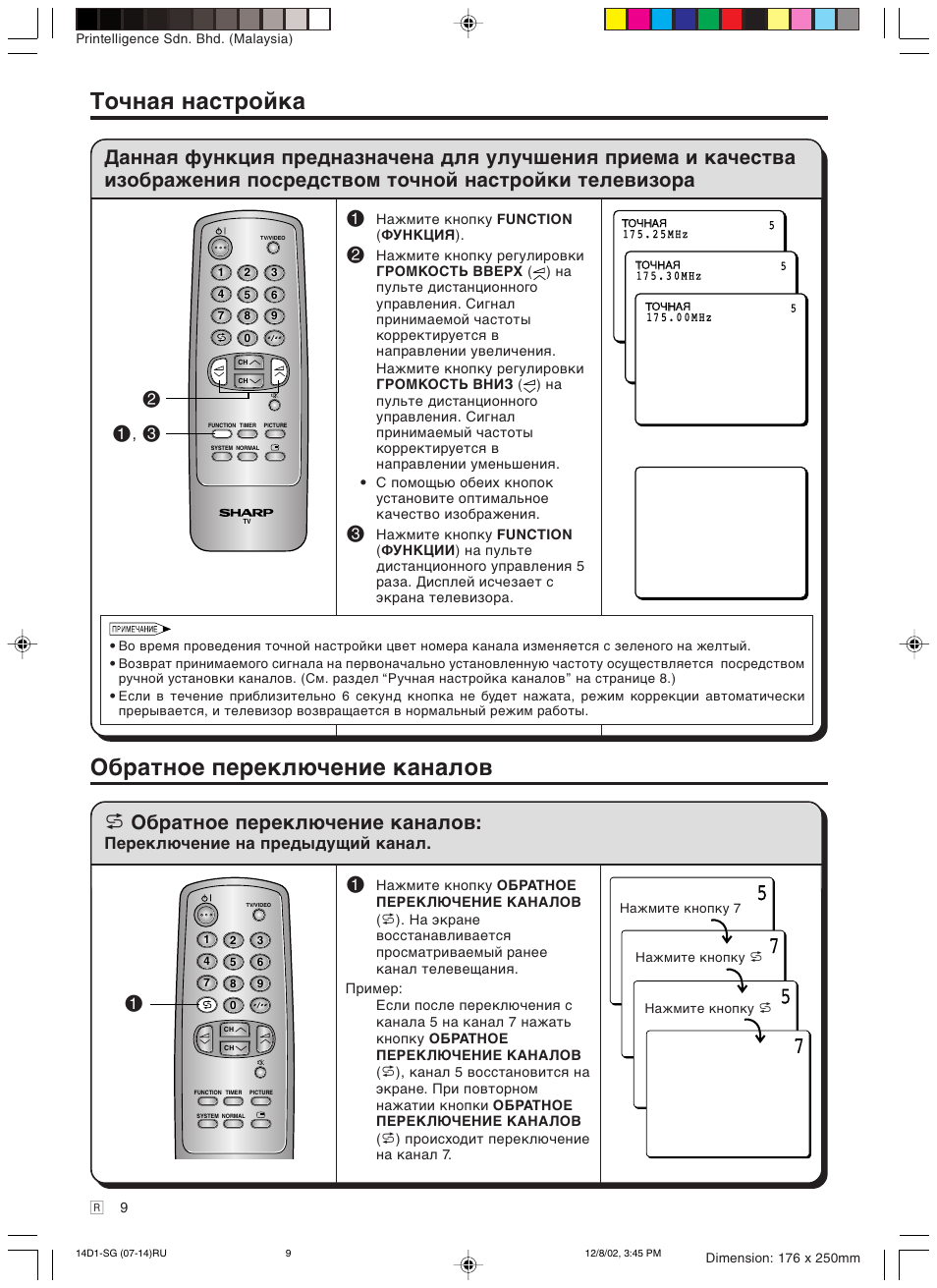 Sharp 14d1 s схема
