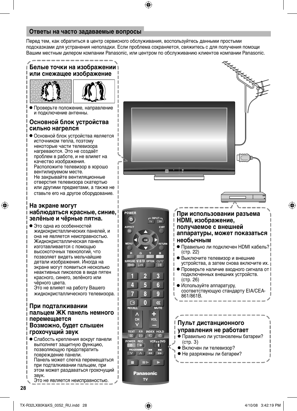 Tx r32lz80k нет изображения