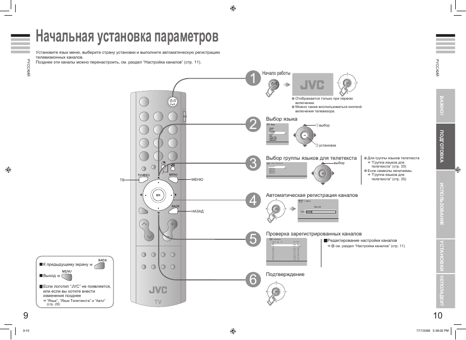 Настроить каналы на телевизоре jvc старого образца с пульта