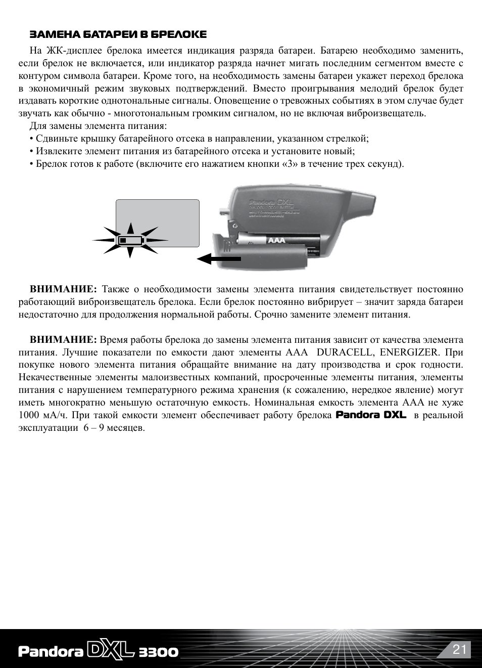 Pandora dxl 3300 инструкция Pandora dxl 3300 инструкция