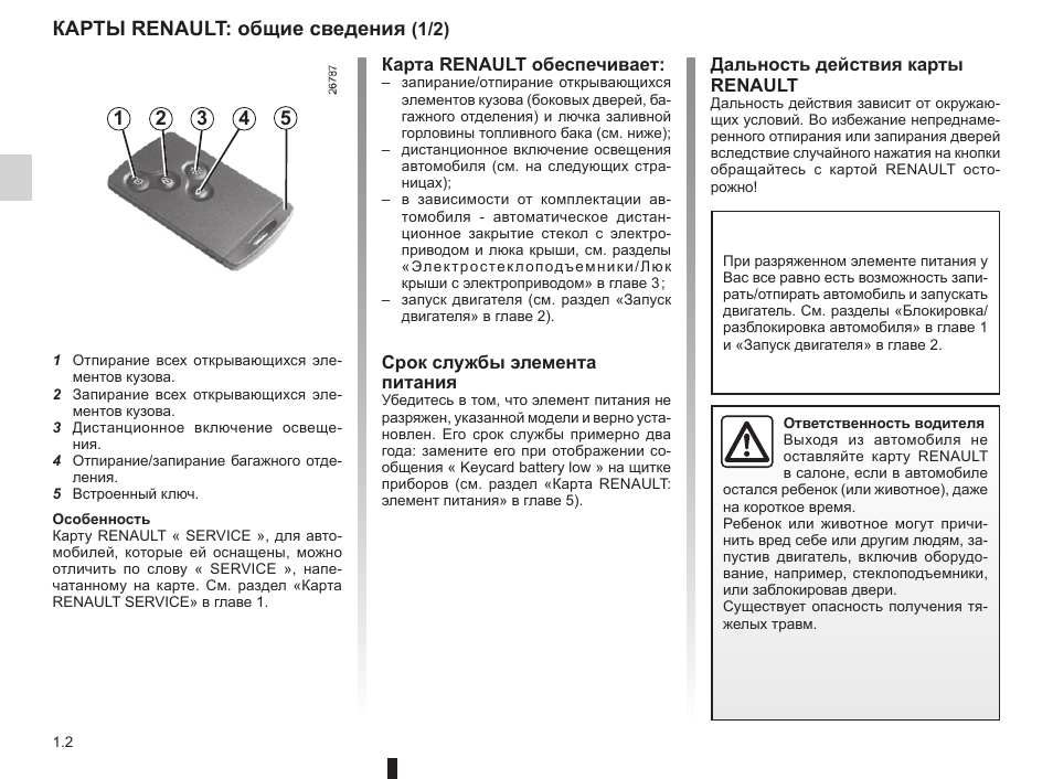Ключ от рено каптур обозначение кнопок