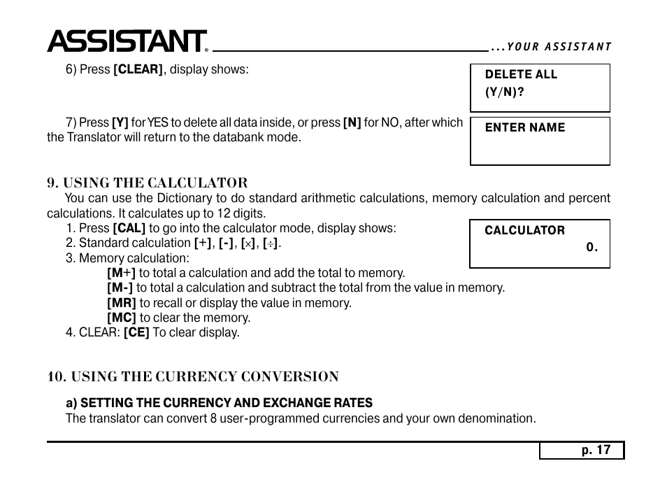 Инструкция assistant. Assistant 450. Impact 450 руководство по эксплуатации.