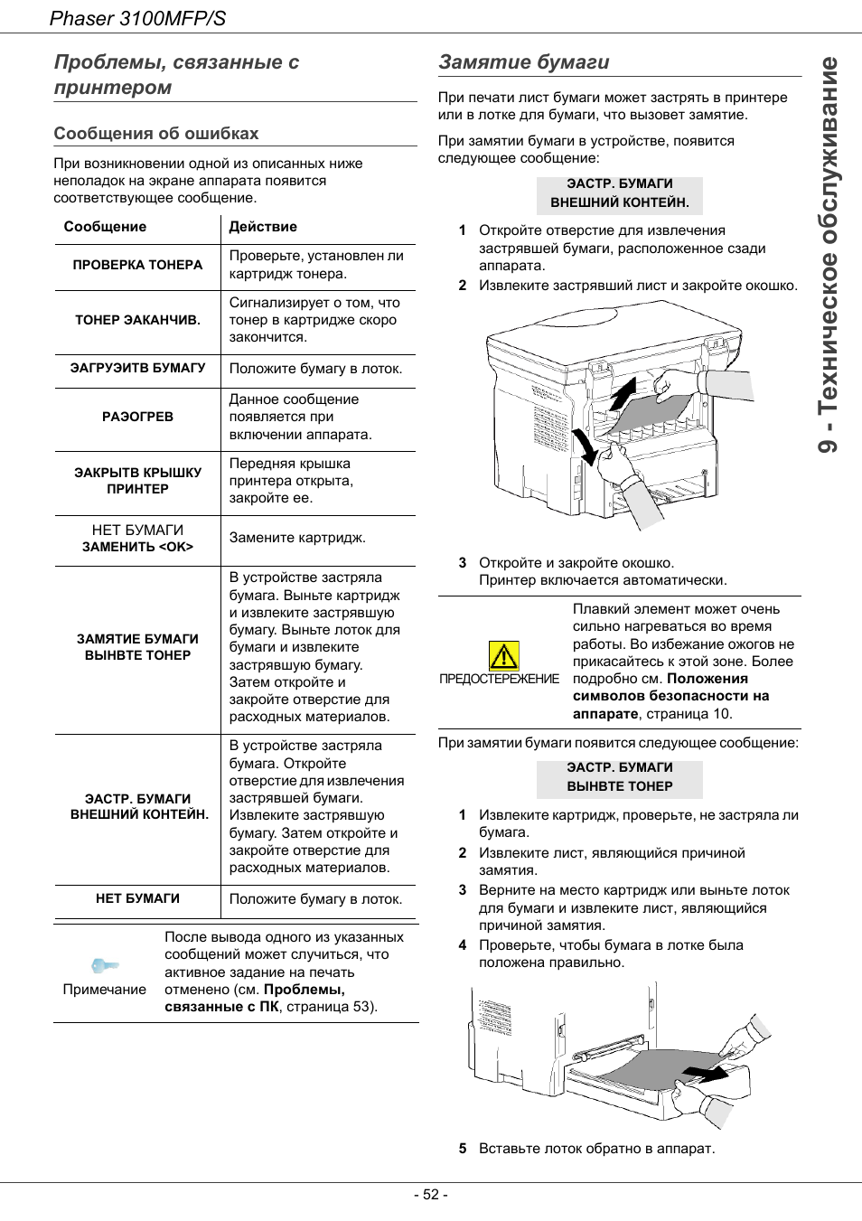 Xerox phaser 3100 mfp неизвестная карта выньте карту