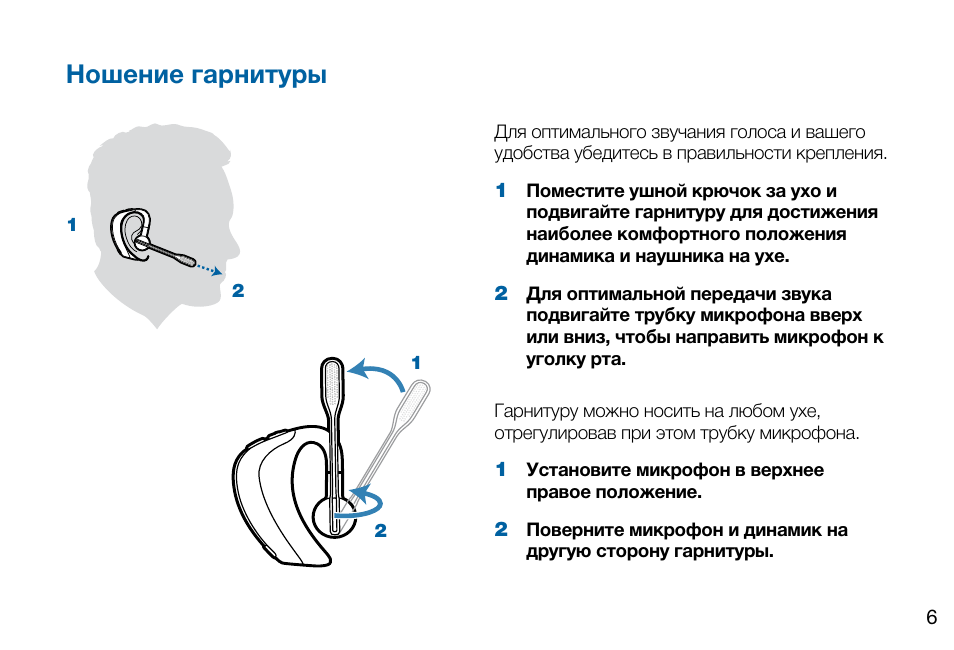 Наушник в ухе схема