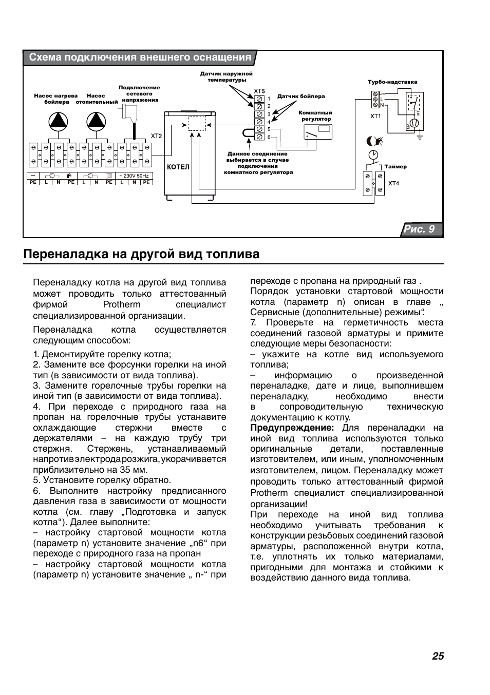Схема подключения котла протерм 30 клом