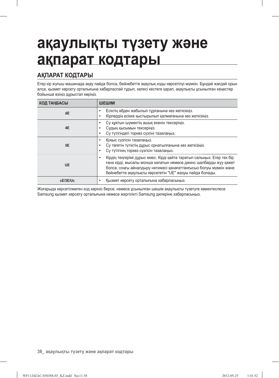 Инструкция по эксплуатации стиральной машины самсунг