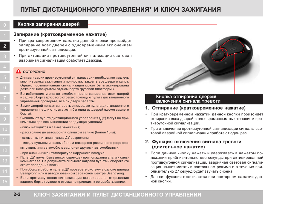 Осмотр ключа от автомобиля образец