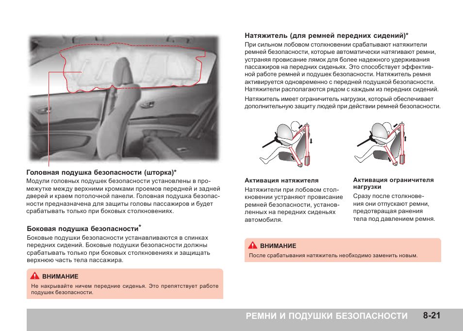 Опасные последствия срабатывания подушек безопасности для непристегнутых водителя и пассажиров