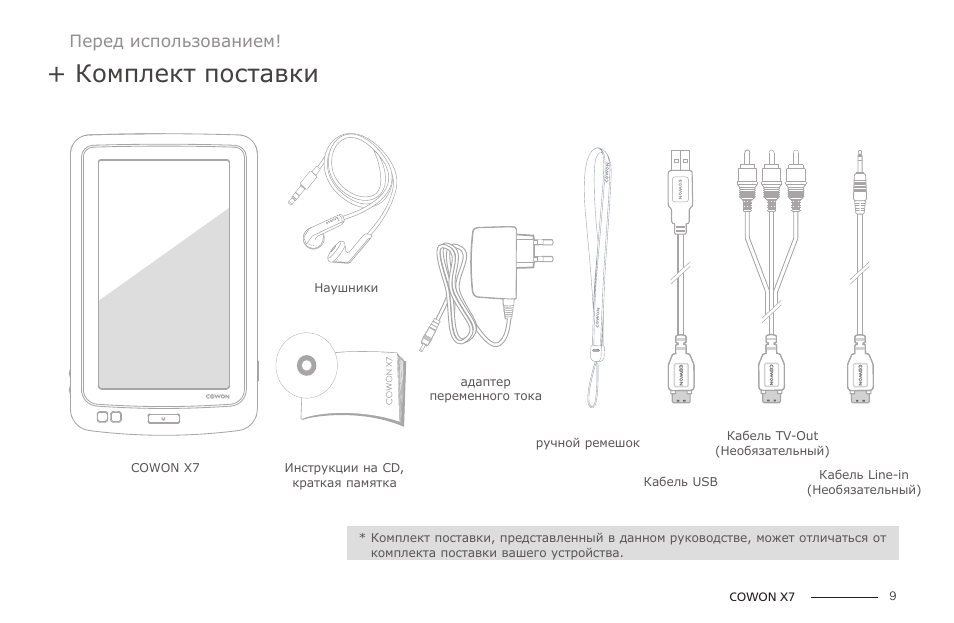 Часы x7 инструкция на русском. Cowon x7 блок питания. Cowon x7 зарядка. Cowon x7 чехол. Комплект поставки устройства..