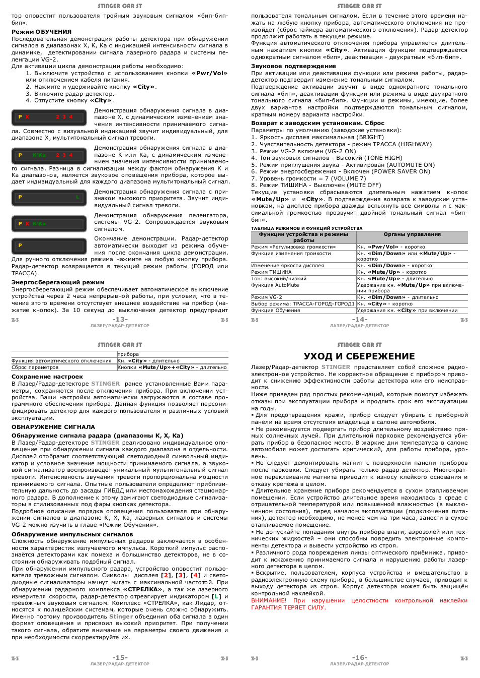 Антирадар star dreams stinger c404 инструкция