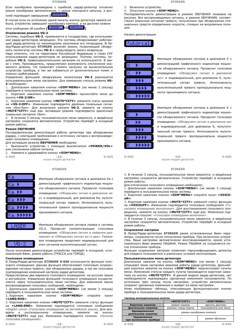 Stinger s350 инструкция антирадар