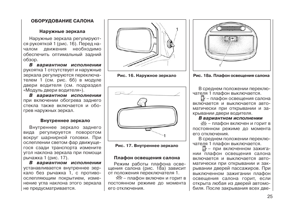 Схема освещения салона гранта