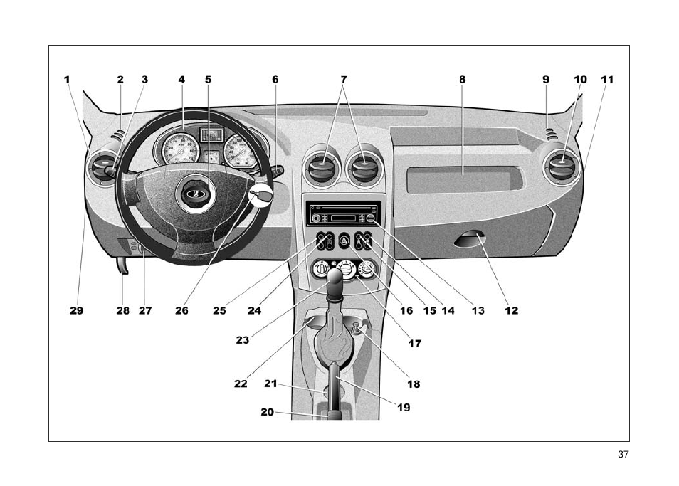 Как снять щиток приборов на лада ларгус - 98 фото
