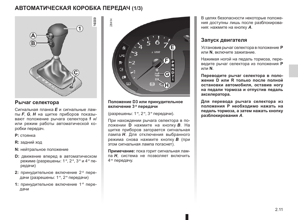Схема автомат коробка переключения передач