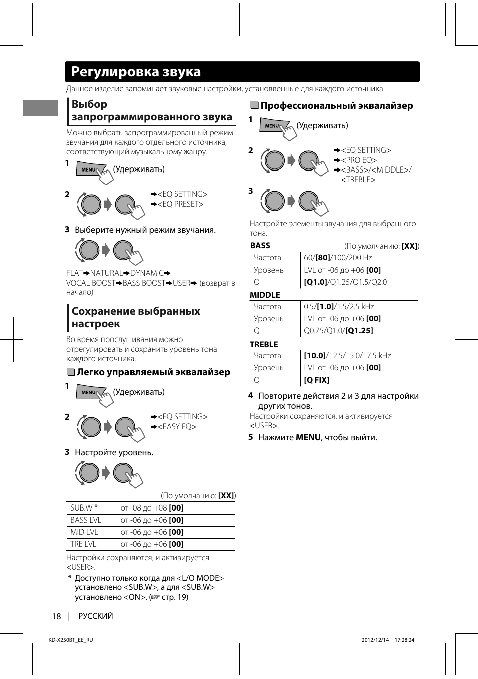 Как сохранить настройки на магнитоле jvc - фото