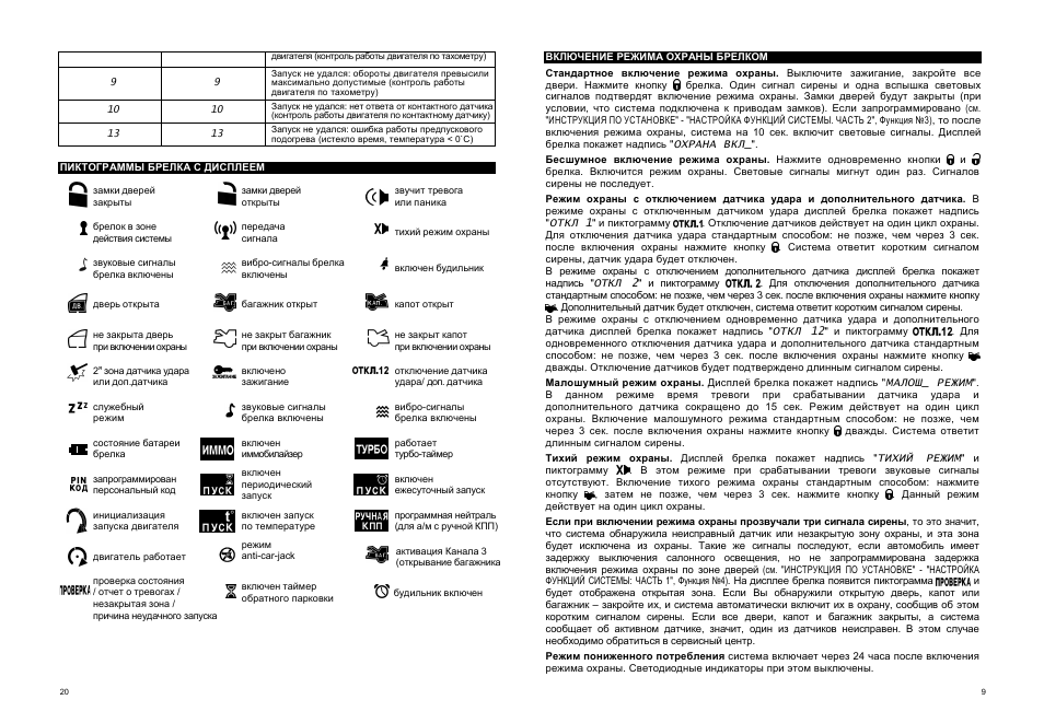 Центурион s12 инструкция по эксплуатации сигнализация