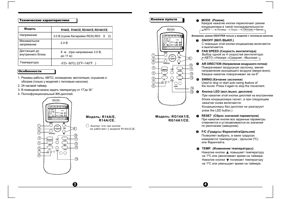 Carrier fa4bnf030 manual
