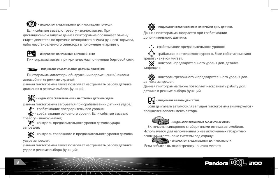 Pandora d 022 инструкция
