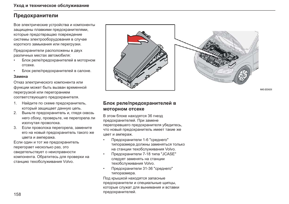 Схема предохранителей volvo s60