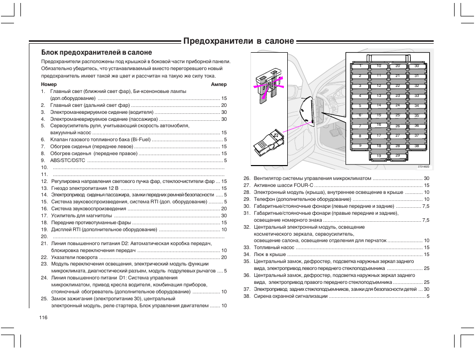 Схема предохранителей xc70
