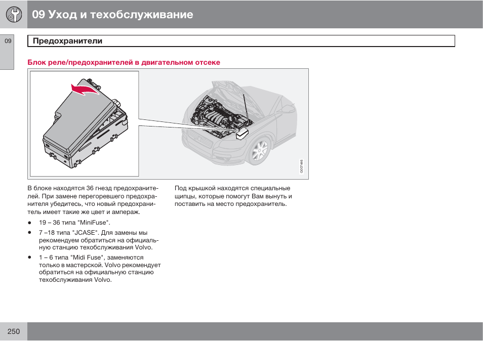 Схема предохранителей xc70