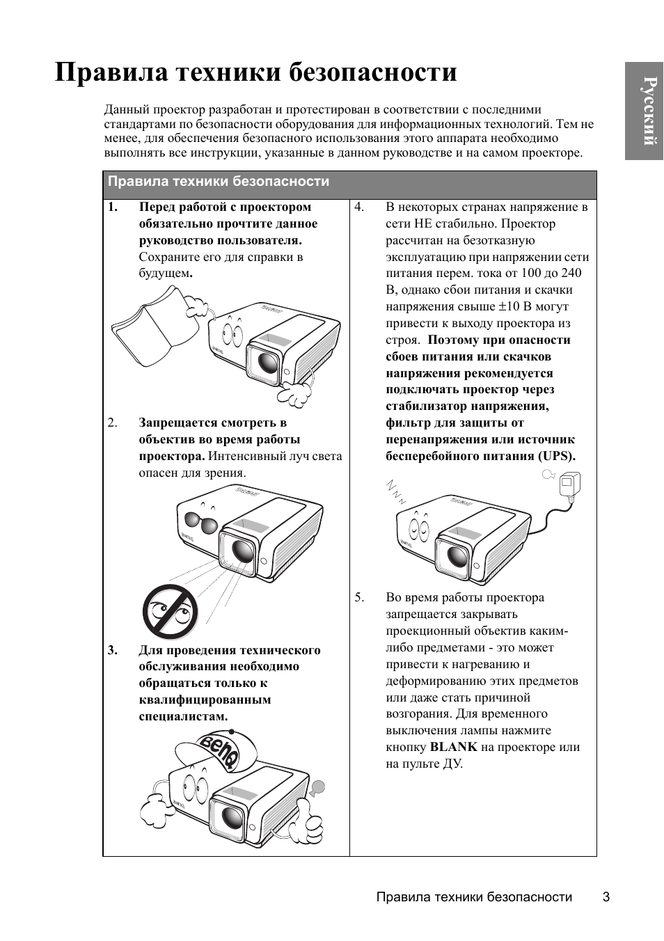 Схема проектора benq