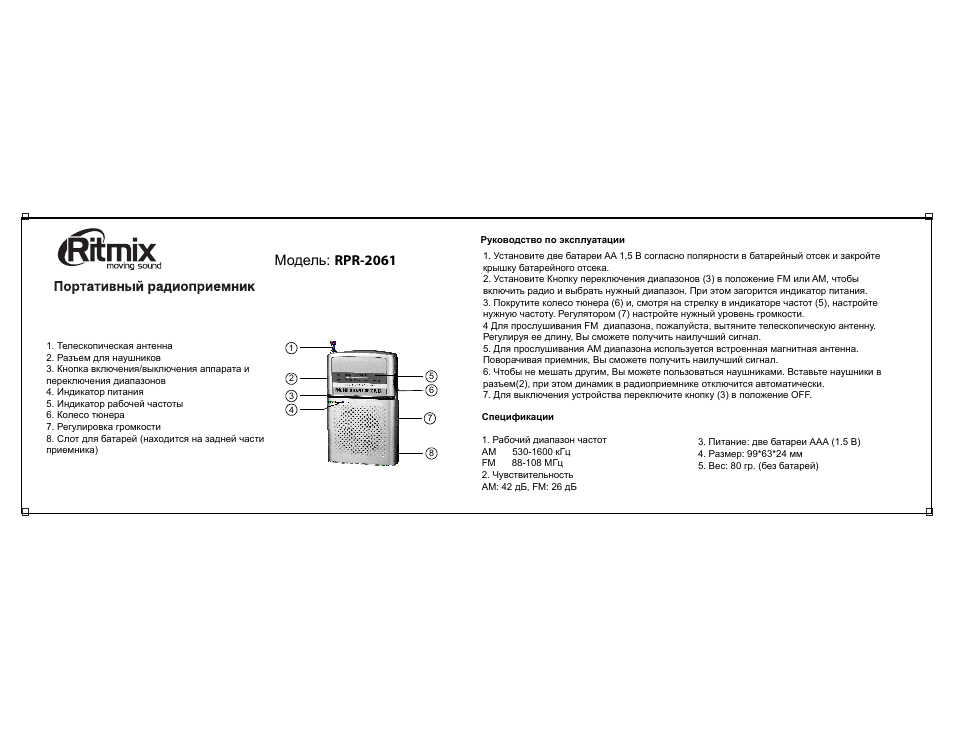 Ritmix rpr 101 схема