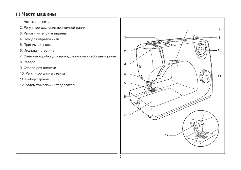 Инструкция машинки singer