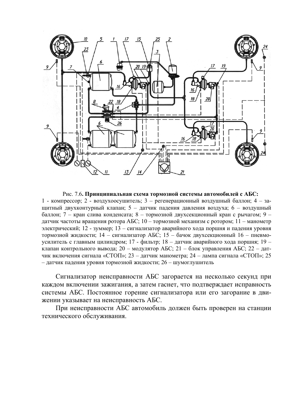 Автомобиль валдай схема тормозной системы