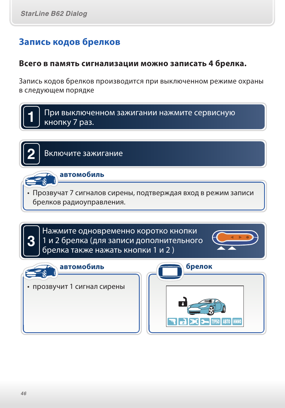 Прописать брелок старлайн а91 цена - 83 фото